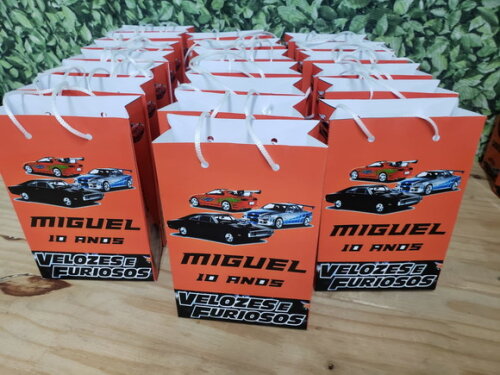 Velozes e Furiosos Sacola Personalizada Pronta Entrega
