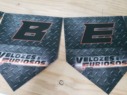 Velozes e Furiosos Varal Personalizado Pronta Entrega