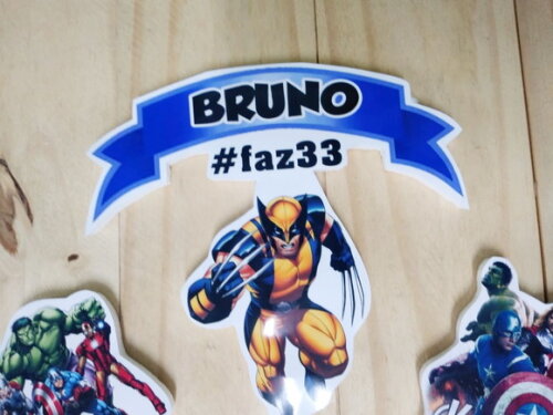 Vingadores Topo de Bolo Personalizado Pronta Entrega