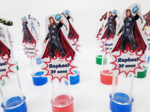 Vingadores Tubetes com Apliques Personalizado