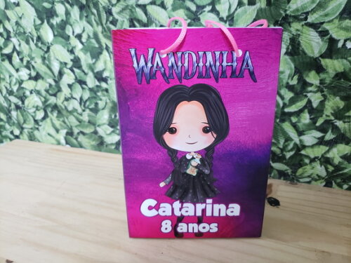 Wandinha Sacola Personalizada Pronta Entrega Tamanho G