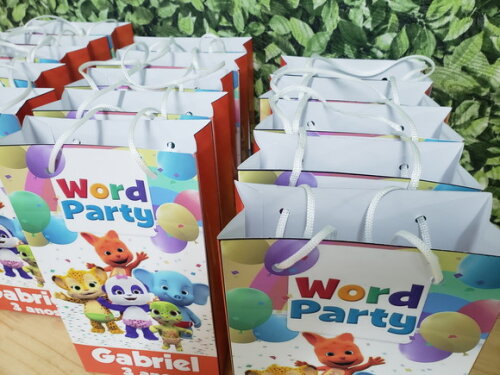 Word Party Sacola Personalizada Tamanho Médio Pronta Entrega