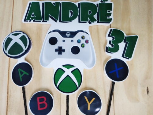 Xbox Topo de Bolo Personalizado Pronta Entrega