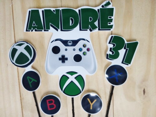 Xbox Topo de Bolo Personalizado Pronta Entrega