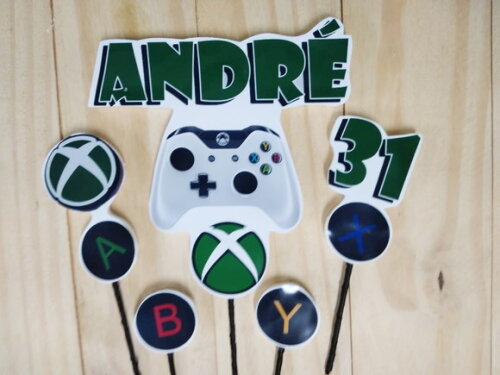 Xbox Topo de Bolo Personalizado Pronta Entrega