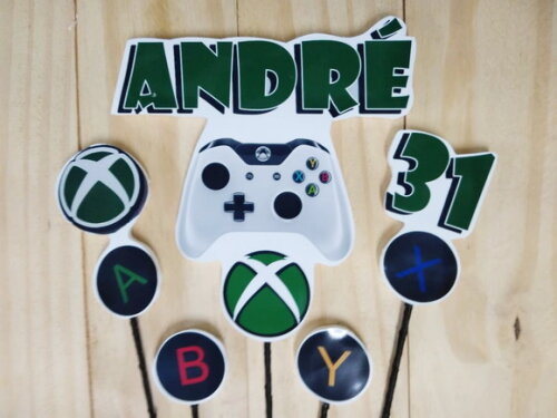 Xbox Topo de Bolo Personalizado Pronta Entrega
