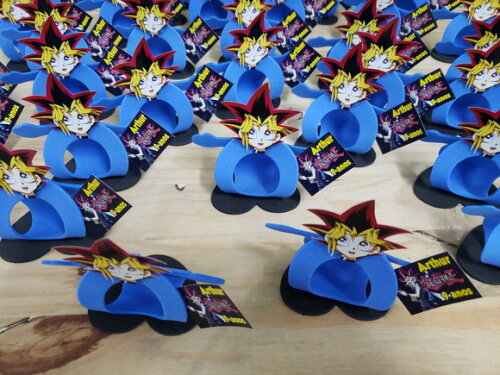 Yugi-oh Lembrancinha Porta Bombom com Tag Personalizada