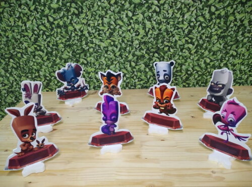 Zooba Kit de Mesa Displays 9 Peças Pronta Entrega Mod 2