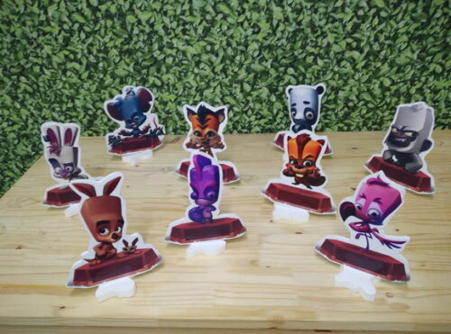 Zooba Kit de Mesa Displays 9 Peças Pronta Entrega Mod 2