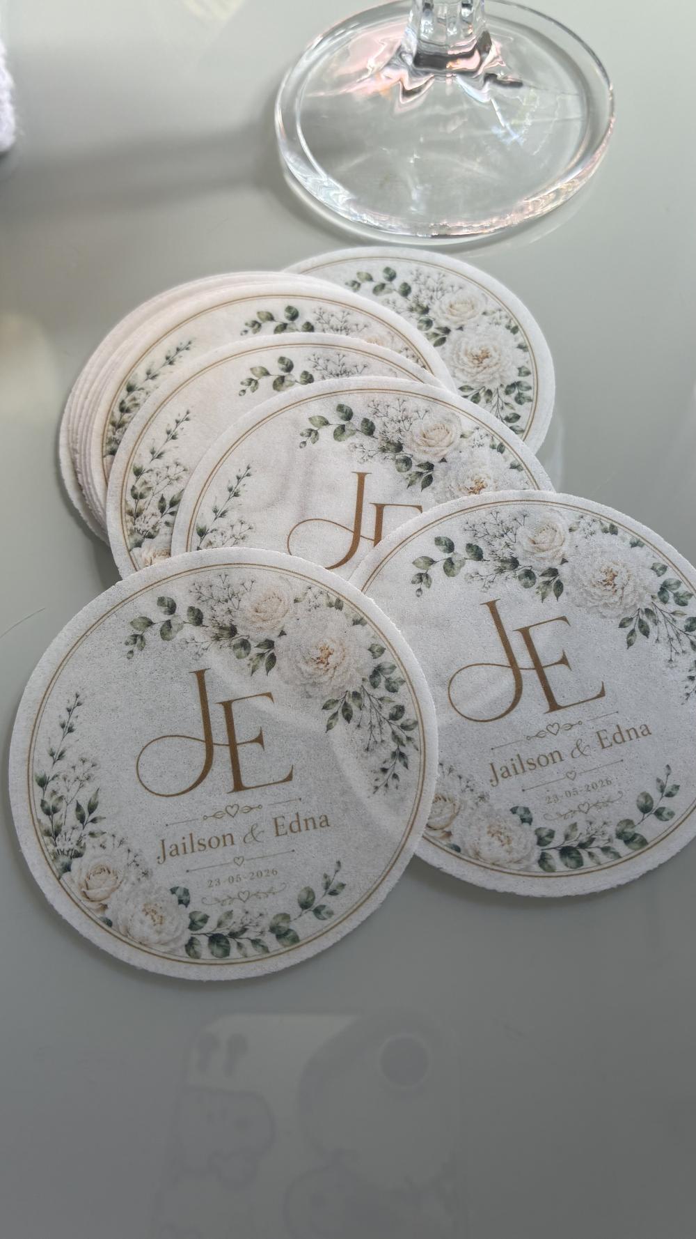 Papel de arroz 6cm para drink personalizado casamento festas - C?