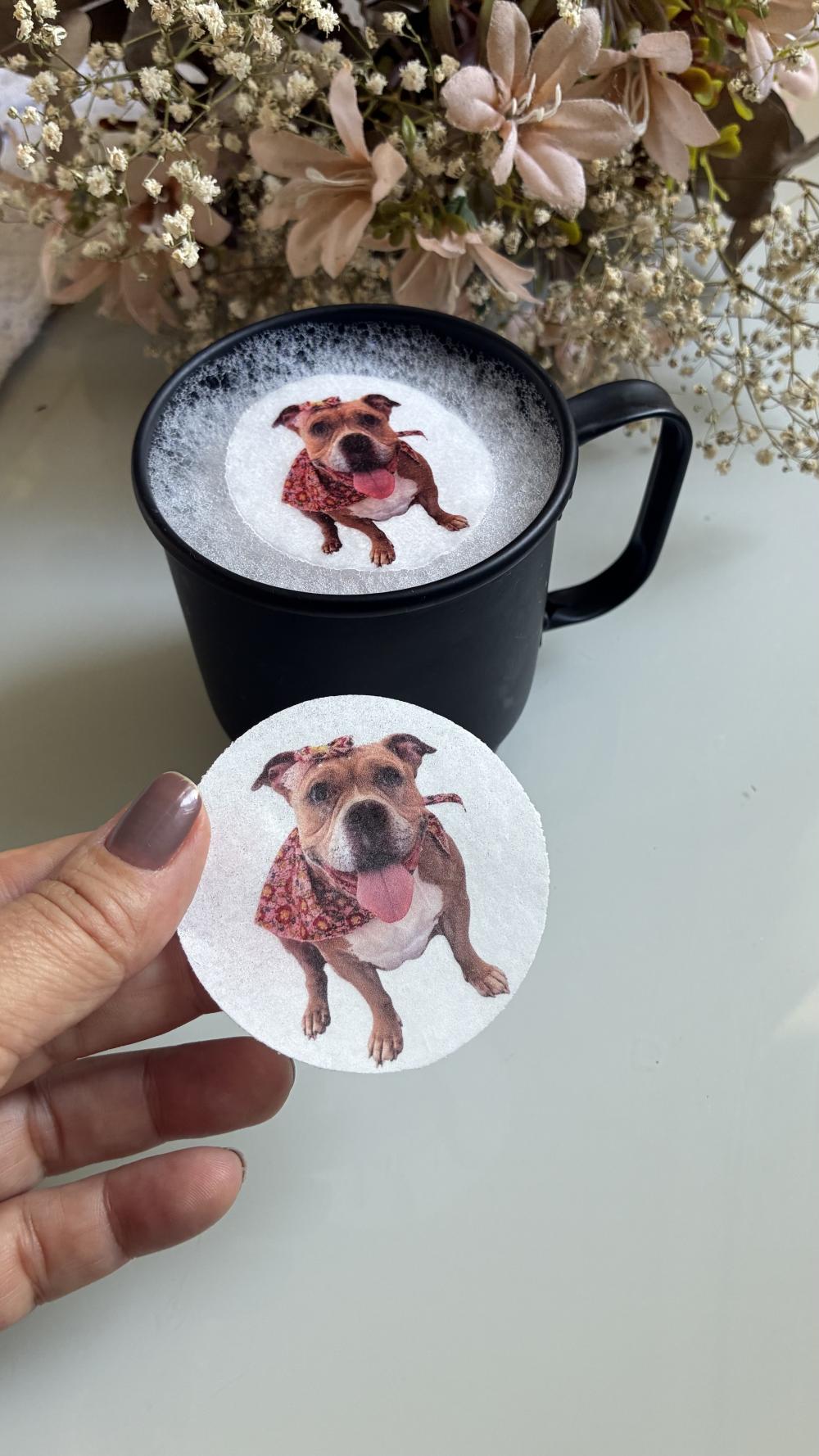 Papel de arroz  pet 6cm para drink personalizado casamento festas