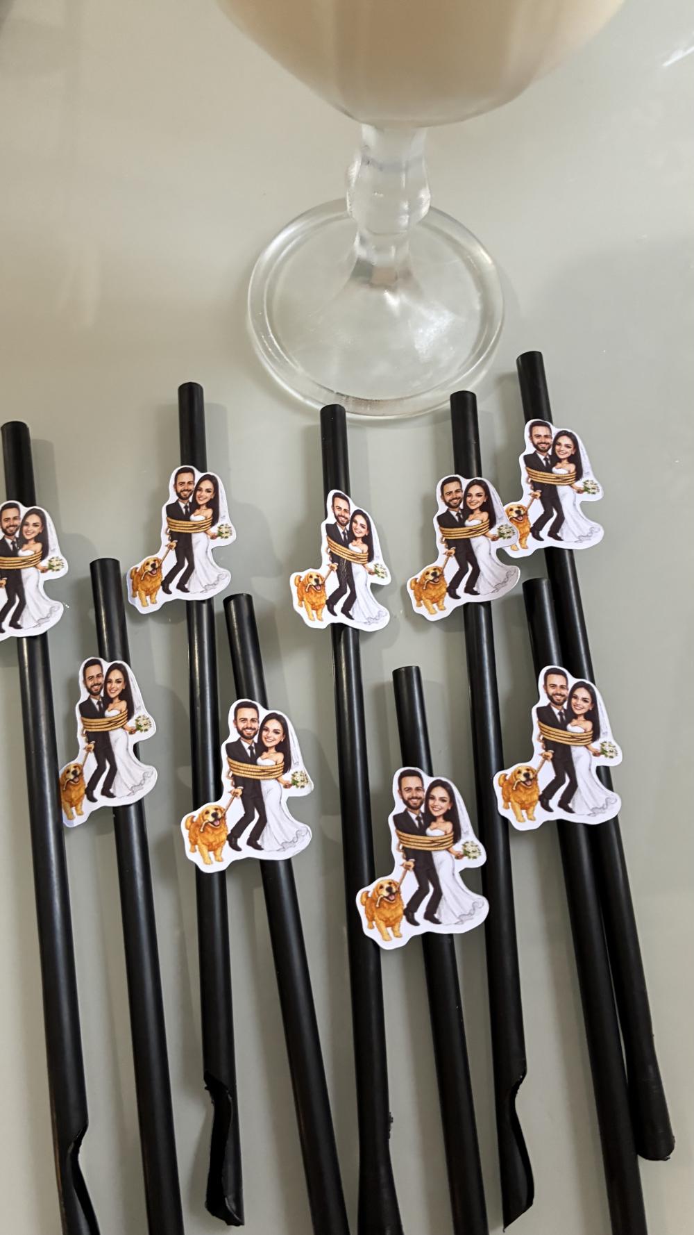 canudo personalizado drink casamento  e festas - Cópia