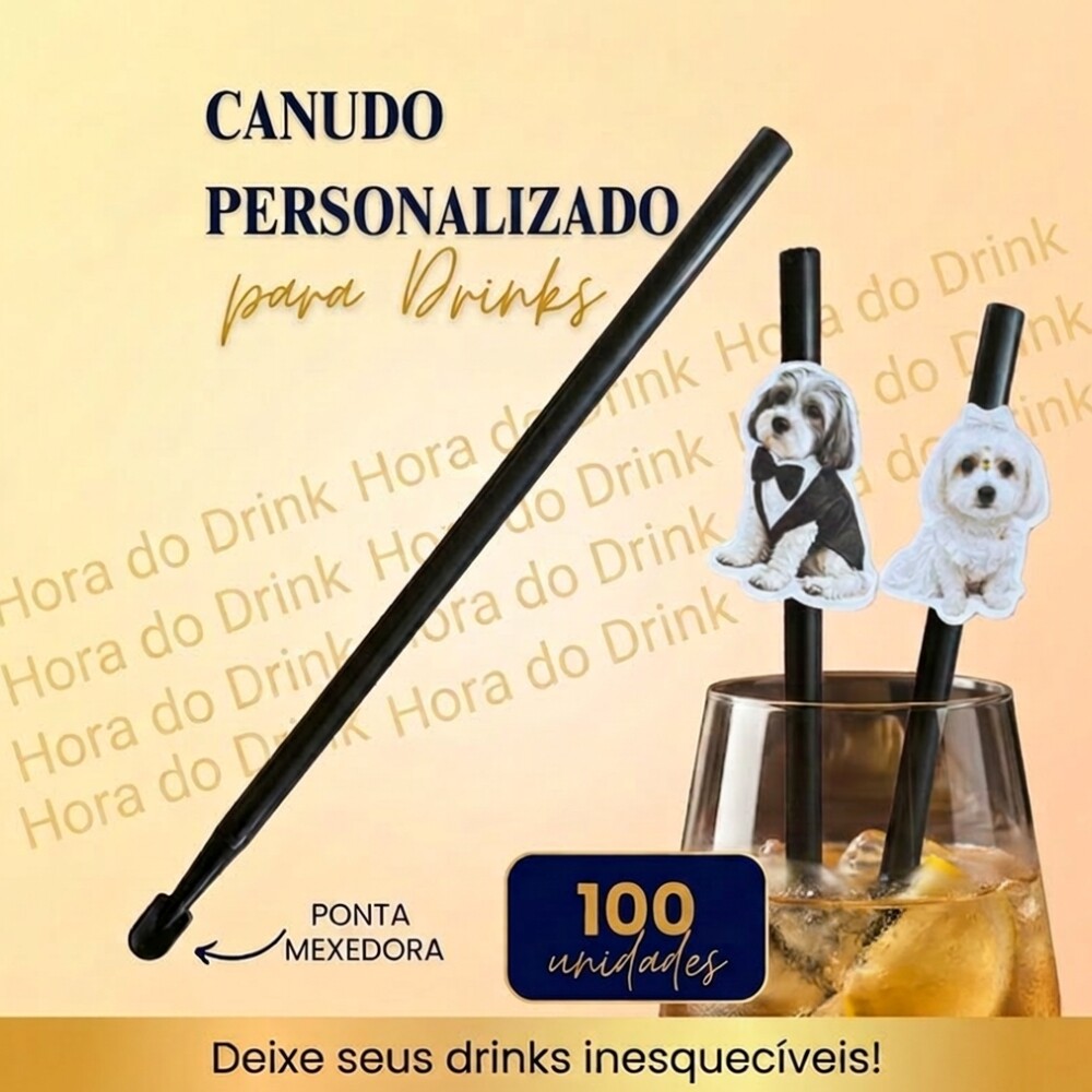 canudo personalizado drink pet e festas
