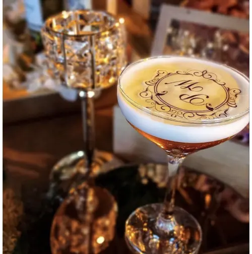 Papel de arroz  5 cm para drink personalizado casamento festas -