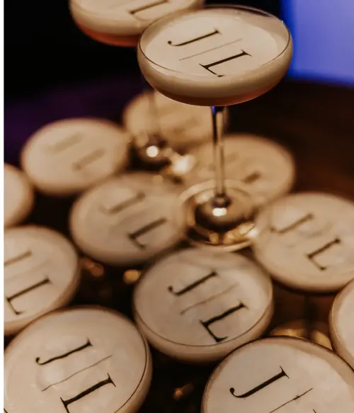 Papel de arroz  5 cm para drink personalizado casamento festas -