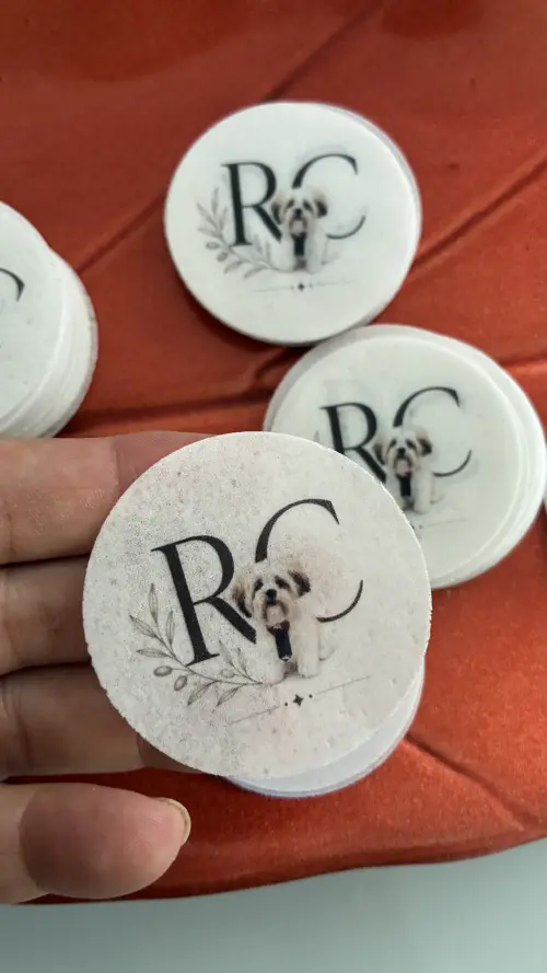 Papel de arroz 5cm para drink personalizado casamento festas - Cópia - Cópia
