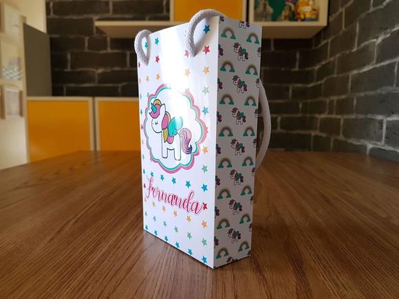 Sacolinha Personalizada Surpresa Unicórnio