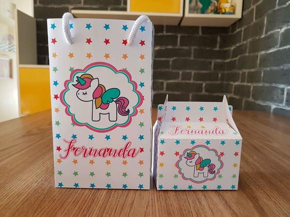 Sacolinha Personalizada Surpresa Unicórnio