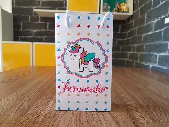 Sacolinha Personalizada Surpresa Unicórnio