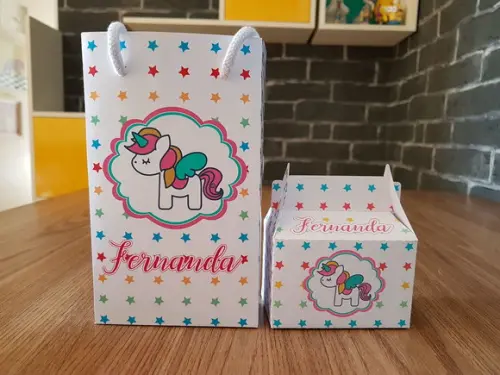 Sacolinha Personalizada Surpresa Unicórnio