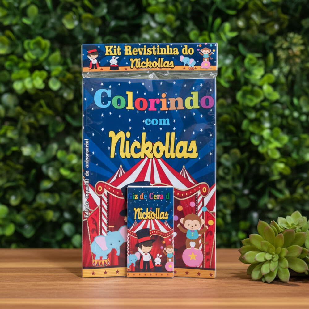 Kit Revistinha de Colorir Circo Livrinho de Colorir Lembrancinhas