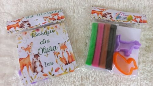 Kit Massinha Personalizado Bosque Lembrancinha