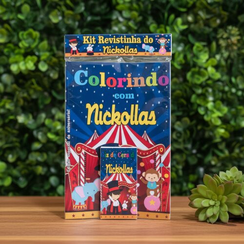 Kit Revistinha de Colorir Circo Livrinho de Colorir Lembrancinhas