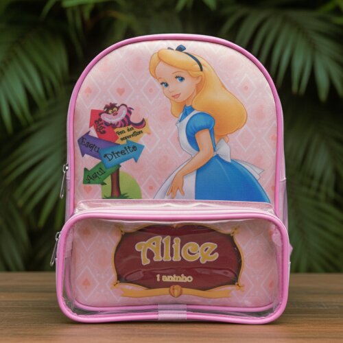 Mochila Alice Do País Das Maravilhas Personalizada Lembrancinhas