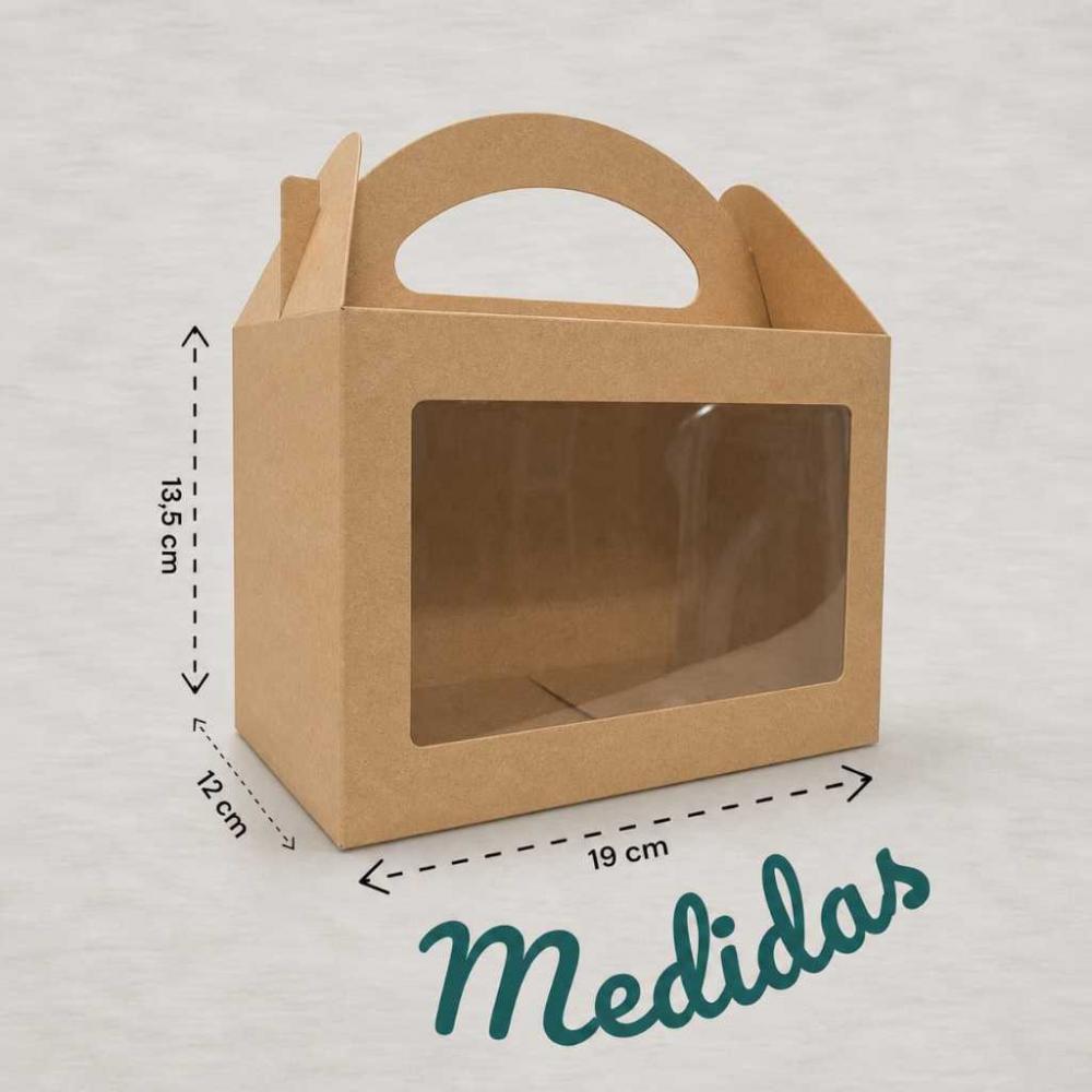 Studio MR Personalizados 50 Caixa Maleta com Visor 19x13,5x12 cm 