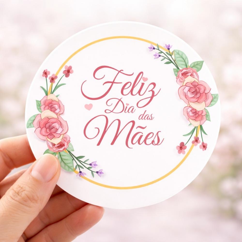 Studio MR Personalizados Tag Dia das Mães 5x5cm | Lembrancinhas 