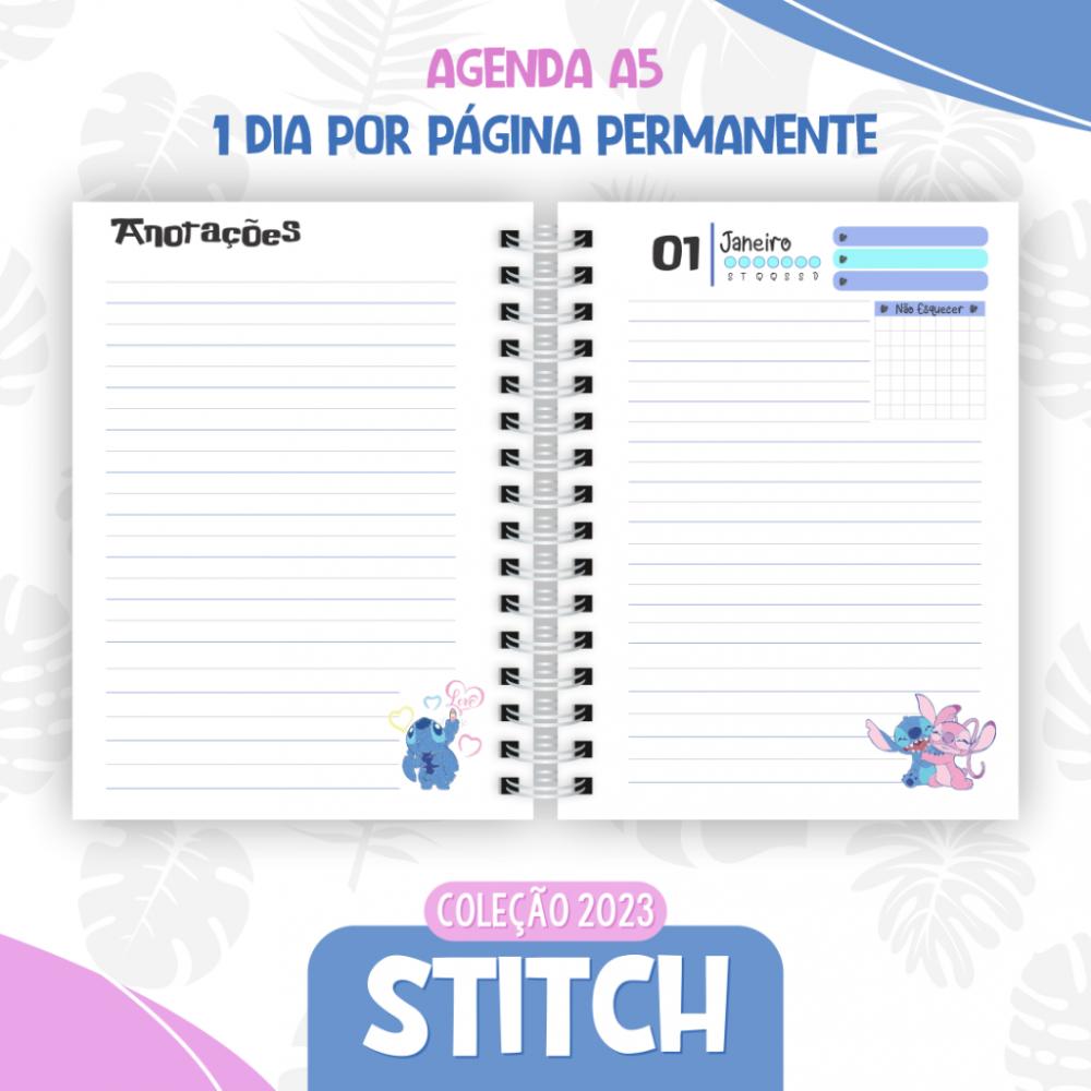 Studio MR Personalizados Agenda Escolar Stitch 2026 Personalizada