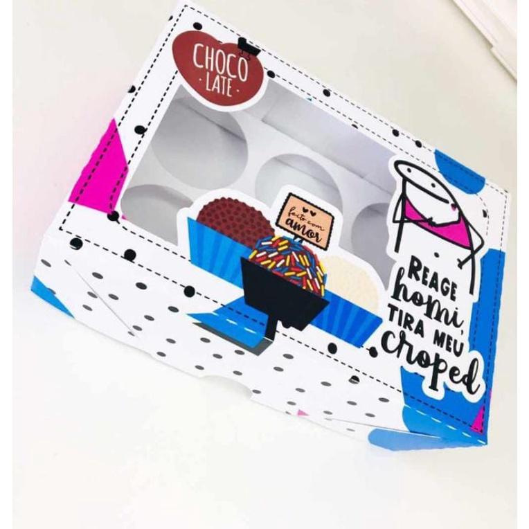 Studio MR Personalizados 20 Caixas Flork para 6 doces.