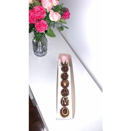 Studio MR Personalizados 10 caixas Embalagem flor/Rosa e 6 doces/