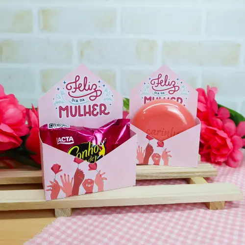 Studio MR Personalizados Lembrancinha Dia da Mulher | Mimo Feminino Personalizado | Presente Dia Internacional da Mulher | Kit com Chocolate ou S