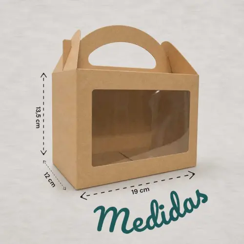 Studio MR Personalizados Caixa Maleta com Visor 19x13,5x12 cm | Kit Escolar Lancheira de Papel | Presente e Lembrancinha