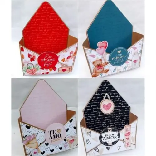 Studio MR Personalizados 15 Caixas envelopes Personalizados - Dia dos namorados - Kit cestas