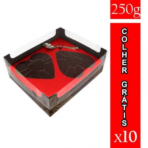 Studio MR Personalizados 10 Caixas para coração duplo 250g.