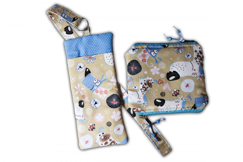 Porta Óculos/caneta para Pescoço e Bolsinha Mágica | Dogs