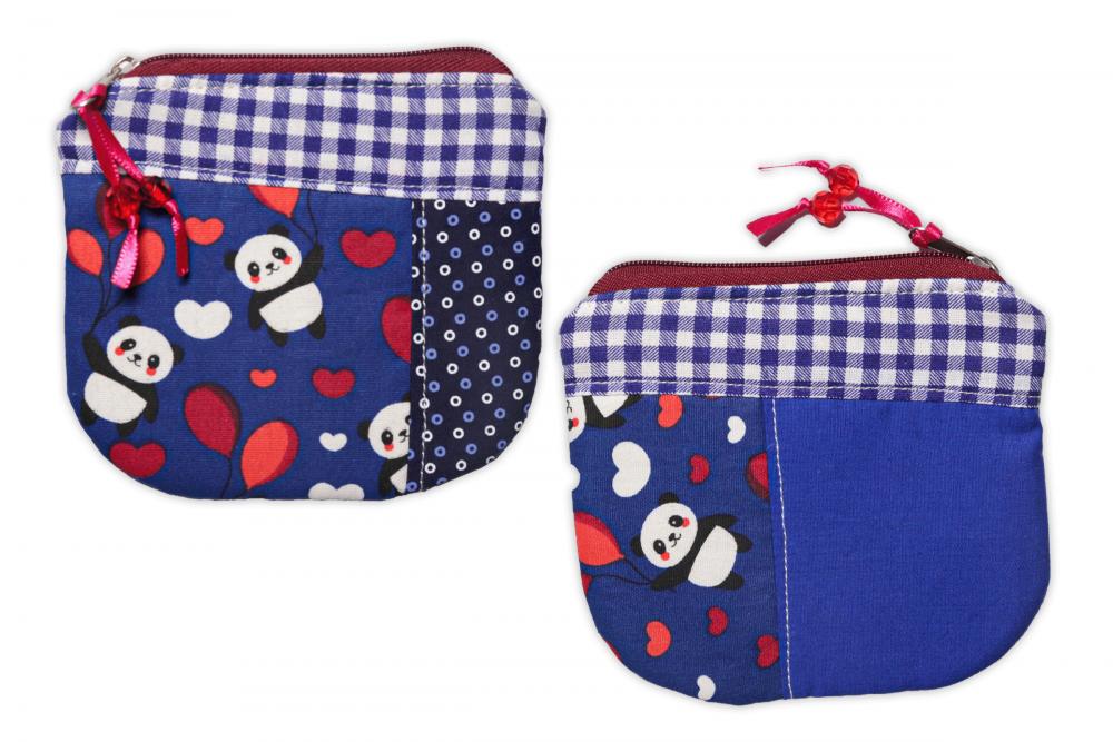 Porta Moedas de Retalhos / Panda
