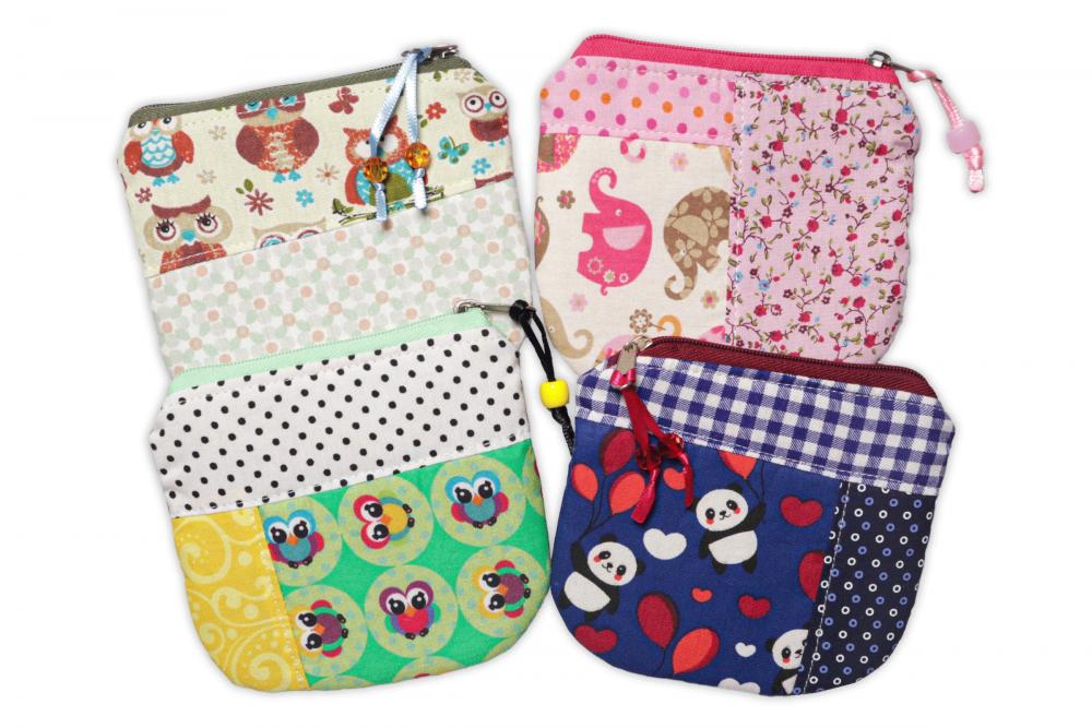 Porta Moedas de Retalhos / Panda
