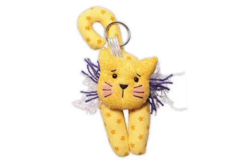 Kit Gatinho Amarelo: Necessaire, porta moedas e chaveiro