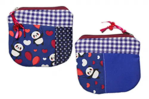 Porta Moedas de Retalhos / Panda