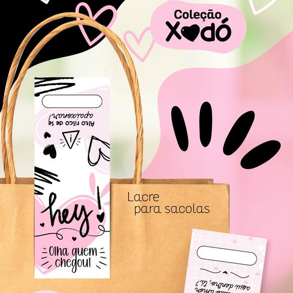 100 Etiquetas Adesivos Lacre para Sacolas Personalizada