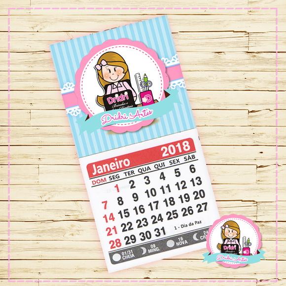 50 Mini Calendários de Geladeira 2026 com Imã
