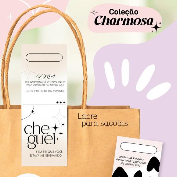 100 Etiquetas Adesivos Lacre para Sacolas Personalizada