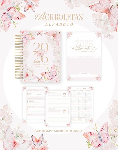 Agenda Personalizada 2026 Borboleta