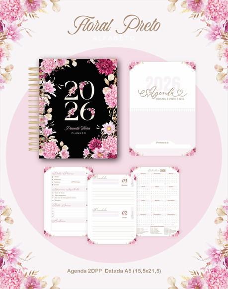 Agenda Personalizada 2026 Floral