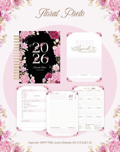 Agenda Personalizada 2026 Floral