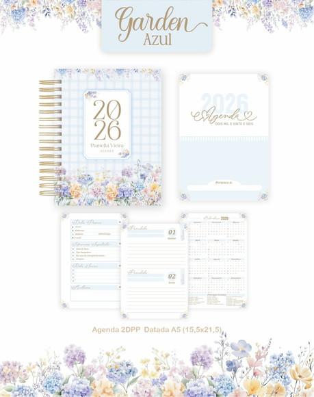 Agenda Personalizada 2026 Floral Gardem