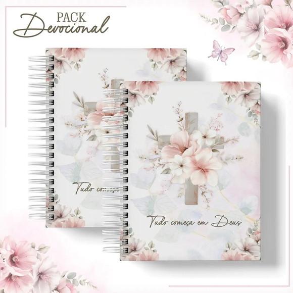Caderno Devocional Floral